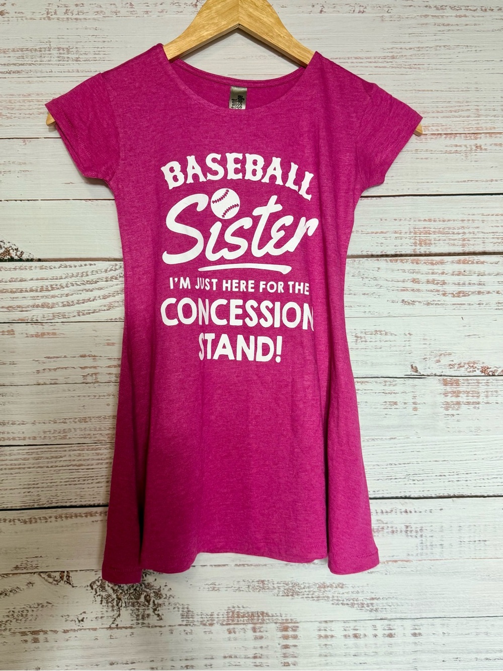 Instant Message Toddler Tee Dress - Bright Pink